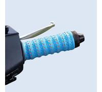 Non-slip Soft Silicone Grip Tape for Motorcycle Handlebars,Wrap-Around Dirt Bike Grips with Air Vent Holes and Shock-Absorbing,Thick Wear Resistant Handle Wrap for Motorcycles&Bikes (Blue,4PCS)
