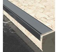 Non-Slip Stair Edge Trim Strips, Aluminum L Molding Nose for Indoor Outdoor, Protector Transition Strip Corner Guards Metal(GrEy,L100 CM x W 4 CM(39"x13/5"))