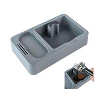 Non Slip Tamping Station, Espresso Organizer Stand, Medium Size Knock Box with Stable Base Feature, Durable Tamper Holder Accessory, Coffee Tool with Sl esign, Countertop Equipment