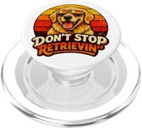Non smettere di recuperare un cane Golden Retriever retrò PopSockets PopGrip per MagSafe
