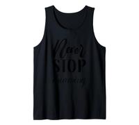 Non Smettere mai di Sognare Inspirational Cursive Typography Canotta