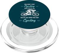 Non smetti di andare in bicicletta quando diventi vecchio ciclista divertente PopSockets PopGrip per MagSafe