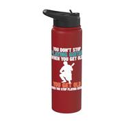 Non smetti di suonare la chitarra quando diventi vecchio Guitar Player Stainless Steel Insulated Water Bottle