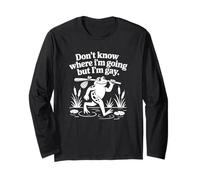 Non so Dove STO Andando ma Sono Gay Frog Maglia a Manica