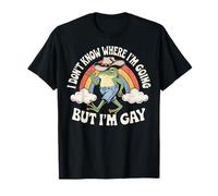 Non so Dove STO Andando, ma Sono Gay Frog Pride LGBTQ Maglietta