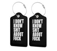 Non so un cazzo di etichette per bagagli in pelle con copertura per la privacy, 2 pezzi, per uomo e donna, da viaggio