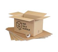 NON SOLO SCATOLE - 10 Scatole Trasloco Doppia Onda + Scotch Imballaggio, Scatole per Armadio, Scatoloni per Trasloco, Cartoni per Traslochi, Scatola Porta Oggetti, Spedizioni Vinted, Made in Italy