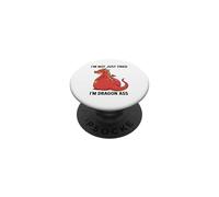 Non Solo Stanco Sono Drago Culo Mitico Fantasy Pun PopSockets PopGrip Adesivo