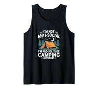 Non sono antisociale Sono Pro-Solitude Camping All'aperto Canotta