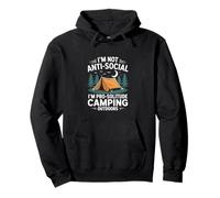Non sono antisociale Sono Pro-Solitude Camping All'aperto Felpa con Cappuccio