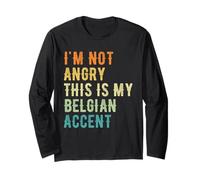Non Sono Arrabbiato, Questo è Il Mio Accento Belga - Funny Belgium Maglia a Manica