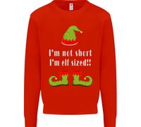 Non Sono Basso, Sono Di Dimensioni Elf Funny Christmas Kids Sweatshirt Jumper