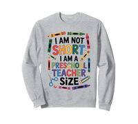 Non sono basso Sono un insegnante di scuola materna Size Funny Quote Women Felpa