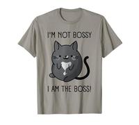 Non Sono Bossy Sono Il Boss Funny Sarcastic Cat Maglietta