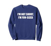 Non Sono Corto, Sono di Dimensioni Divertenti Felpa, Unisex per Adulti, Navy, M