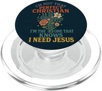 Non sono così perfetto cristiano Ho bisogno di Gesù Fede Donne PopSockets PopGrip per MagSafe