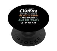Non sono goffo, solo il pavimento mi odia dirlo sarcastico ragazza PopSockets PopGrip Adesivo