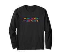 Non Sono Il Mio Passato Positivo affermazione Rainbow Typography Maglia a Manica