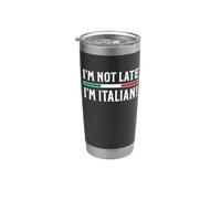 Non sono in ritardo, sono italiano! Bicchiere termico in acciaio inox doppia parete