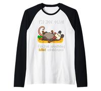 Non Sono Morto, Mi STO allenando ad Evitare idioti. Opossum Maglia con Maniche Raglan