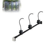 Non sono necessarie viti da appendere alla porta, regolabile da 81,3 cm a 203,2 cm, resistente, senza danni, per ghirlande, luci e decorazioni natalizie (Natale Halloween)