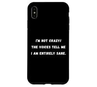 Non sono pazzo! Le voci mi dicono che sono Sarcastic Saying Tee Custodia per iPhone XS Max