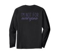 Non Sono per Tutti Divertenti Auto Accettazione Okay Meme ON Back Maglia a Manica