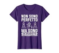 Non Sono Perfetto Ma Sono Un Architetto Maglietta, Donna, Viola, XS