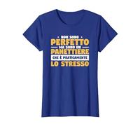 Non Sono Perfetto Ma Sono Un Panettiere Maglietta, Donna, Blu Reale, S