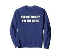 Non Sono prepotente, Sono Il Capo Felpa, Unisex per Adulti, Navy, XL