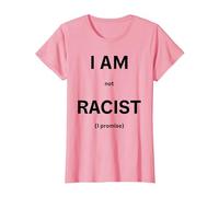 Non Sono razzista, Lo prometto Maglietta, Donna, Rosa, XS