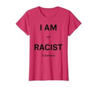 Non Sono razzista, Lo prometto Maglietta, Donna, Rosso mélange, M