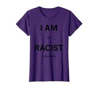 Non Sono razzista, Lo prometto Maglietta, Donna, Viola, 3XL