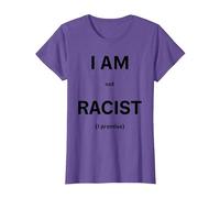 Non Sono razzista, Lo prometto Maglietta, Donna, Viola mélange, 3XL