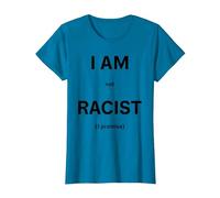 Non Sono razzista, Lo prometto Maglietta, Donna, Zaffiro, XL