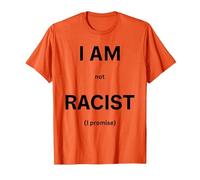 Non Sono razzista, Lo prometto Maglietta, Uomo, Arancio, XXL