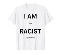 Non Sono razzista, Lo prometto Maglietta, Uomo, Bianco, 5XL
