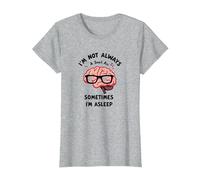 Non Sono Sempre Intelligente, a Volte Sono Addormentato Cervello Divertente Maglietta, Donna, Grigio Melange, 3XL