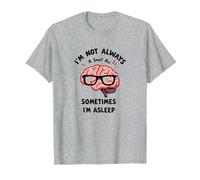 Non Sono Sempre Intelligente, a Volte Sono Addormentato Cervello Divertente Maglietta, Uomo, Grigio Melange, XXL