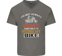 Non Sono Sempre Un Biker Scontroso Maglietta In Cotone A V Per Uomo
