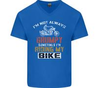 Non Sono Sempre Un Biker Scontroso Maglietta In Cotone A V Per Uomo