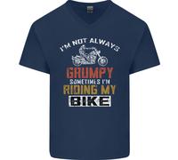 Non Sono Sempre Un Biker Scontroso Maglietta In Cotone A V Per Uomo