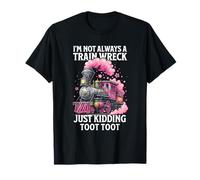 Non sono sempre un disastro ferroviario sto scherzando Toot Raccoon Train Maglietta