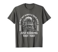 Non sono sempre un disastro ferroviario sto scherzando Toot Raccoon Train Maglietta
