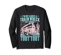 Non sono sempre un disastro ferroviario sto scherzando Toot Toot Train Maglia a Manica