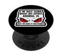 Non sono sicuro di quale sia il mio animale spirituale, ma ha la rabbia divertente PopSockets PopGrip Adesivo