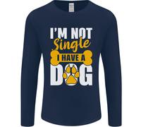 Non Sono Single Ho Un Cane Divertente Uomo Manica Lunga T-Shirt
