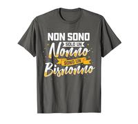 Non Sono Solo Un Nonno Sono Un Bisnonno Maglietta, Uomo, Asfalto, 4XL