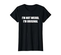 Non Sono Strano, Sono Originale Maglietta, Donna, Nero, L