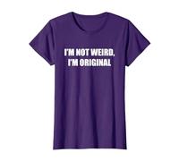 Non Sono Strano, Sono Originale Maglietta, Donna, Viola, XL